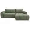 Image de Bobochic canapé d'angle fixe nesty tissu chiné vert clair angle droit NESTY
