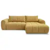 Image de Bobochic canapé d'angle fixe nesty tissu chiné jaune angle droit NESTY