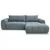 Image de Bobochic canapé d'angle fixe nesty tissu chiné bleu angle droit NESTY