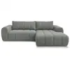Image de Bobochic canapé d'angle fixe nesty tissu chiné gris foncé angle droit NESTY