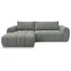 Image de Bobochic canapé d'angle fixe nesty tissu chiné gris foncé angle gauche NESTY