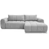 Image de Bobochic canapé d'angle fixe nesty tissu chiné gris clair angle droit NESTY