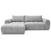 Image de Bobochic canapé d'angle fixe nesty tissu chiné gris clair angle gauche NESTY
