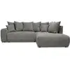 Image de Bobochic canapé d'angle l convertible coffre roxelane tissu bouclette gris foncé angle droit ROXELANE