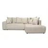 Image de Bobochic canapé d'angle l convertible coffre roxelane tissu chiné beige angle droit ROXELANE