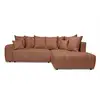 Image de Bobochic canapé d'angle l convertible coffre roxelane tissu chiné orange angle droit ROXELANE