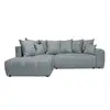 Image de Bobochic canapé d'angle l convertible coffre roxelane tissu chiné gris clair angle gauche ROXELANE