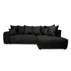 Image de Bobochic canapé d'angle l convertible coffre roxelane tissu chiné gris foncé angle droit ROXELANE