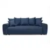 Image de Bobochic canapé 3 places convertible roxelane tissu chiné bleu foncé ROXELANE