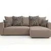 Image de Bobochic canapé d'angle convertible réversible coffre sidonie avec coussins à motif léopard SIDONIE