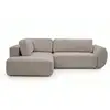 Image de Bobochic canapé angle l convertible coffre denise tissu texturé taupe angle gauche DENISE