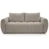 Image de Bobochic canapé droit convertible ouverture express 3 places fuji tissu bouclette beige FUJI