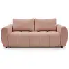 Image de Bobochic canapé droit convertible ouverture express 3 places fuji tissu chiné rose FUJI