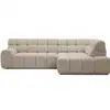 Image de Bobochic canapé d'angle l convertible avance-recule électrique andre tissu texturé beige angle droit ANDRE