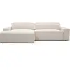 Image de Bobochic canapé d'angle convertible avance-recule électrique abel tissu chiné beige angle gauche ABEL