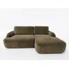 Image de Bobochic canapé d'angle convertible celeste tissu lisse vert angle droit CELESTE