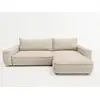 Image de Bobochic canapé d'angle réversible convertible honore tissu chenille beige HONORE