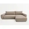 Image de Bobochic canapé d'angle réversible convertible honore tissu chenille taupe HONORE