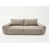 Image de Bobochic canapé droit convertible 3 places honore tissu chenille marron HONORE