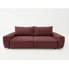 Image de Bobochic canapé droit convertible 3 places honore tissu chenille rouge HONORE