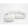Image de Bobochic canapé d'angle réversible madison tissu texturé blanc réversible MADISON