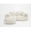 Image de Bobochic canapé d'angle réversible madison tissu texturé beige réversible MADISON