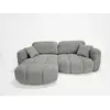 Image de Bobochic canapé d'angle réversible madison tissu texturé taupe réversible MADISON