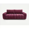 Image de Bobochic canapé droit convertible 3 places jules tissu lisse rouge JULES