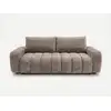 Image de Bobochic canapé droit convertible 3 places jules tissu lisse taupe JULES