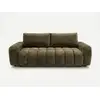 Image de Bobochic canapé droit convertible 3 places jules tissu lisse vert JULES