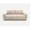 Image de Bobochic canapé droit convertible 3 places jules tissu lisse beige JULES