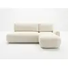 Image de Bobochic canapé d'angle convertible tango tissu bouclette beige angle droit TANGO