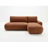 Image de Bobochic canapé d'angle convertible tango tissu bouclette orange angle droit TANGO
