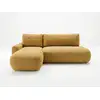 Image de Bobochic canapé d'angle convertible tango tissu bouclette jaune angle gauche TANGO