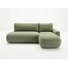Image de Bobochic canapé d'angle convertible tango tissu bouclette vert angle droit TANGO