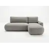 Image de Bobochic canapé d'angle convertible tango tissu bouclette gris angle droit TANGO
