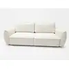 Image de Bobochic canapé droit convertible 3 places esmee tissu chenille blanc ESMEE