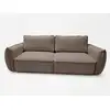 Image de Bobochic canapé droit convertible 3 places esmee tissu chenille taupe ESMEE
