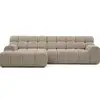 Image de Bobochic canapé d'angle convertible avance-recule électrique andre tissu texturé beige angle gauche ANDRE