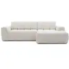 Image de Bobochic canapé d'angle convertible électrique avance-recule theo tissu chenille beige angle droit THEO