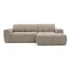 Image de Bobochic canapé d'angle convertible électrique avance-recule theo tissu chenille taupe angle droit THEO