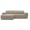 Image de Bobochic canapé d'angle convertible électrique avance-recule theo tissu chenille taupe angle gauche THEO