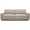 Image de Bobochic canapé droit convertible électrique double avance-recule mateo tissu chenille beige MATEO