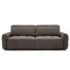 Image de Bobochic canapé droit convertible électrique double avance-recule mateo tissu chenille taupe MATEO