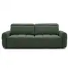 Image de Bobochic canapé droit convertible électrique double avance-recule mateo tissu chenille vert MATEO