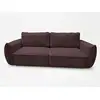 Image de Bobochic canapé droit convertible 3 places esmee tissu chenille violet ESMEE