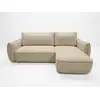 Image de Bobochic canapé d'angle convertible réversible esmee tissu chenille beige réversible ESMEE