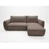Image de Bobochic canapé d'angle convertible réversible esmee tissu chenille taupe réversible ESMEE