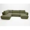 Image de Bobochic canapé panoramique convertible esmee tissu chenille vert angle droit ESMEE