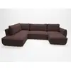 Image de Bobochic canapé panoramique convertible esmee tissu chenille violet angle droit ESMEE